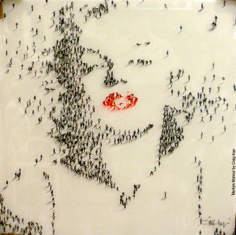 Impresionantes retratos, casi minimalistas, creados por Craig Alan con una multitud de personas.