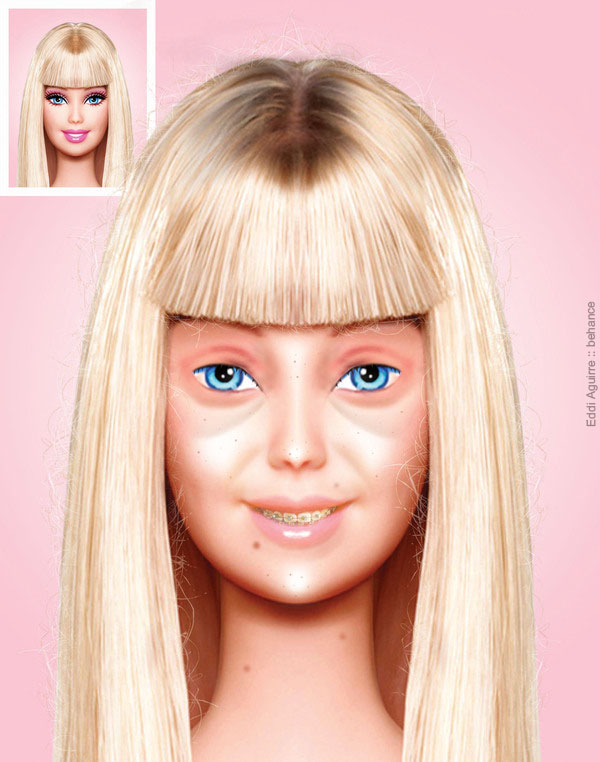 Barbie sin maquillaje