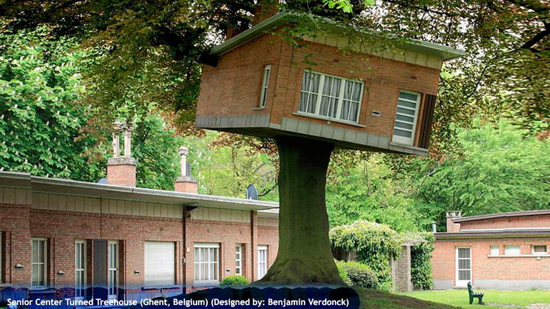  Senior Center Turned Treehouse (Ghent, Belgium)